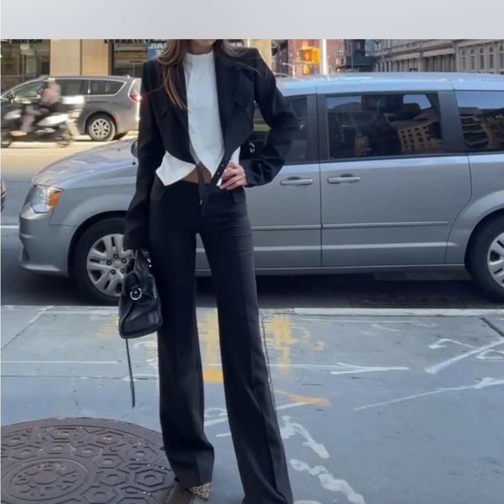 Dion Lee Crop Buckle Suit Jacket